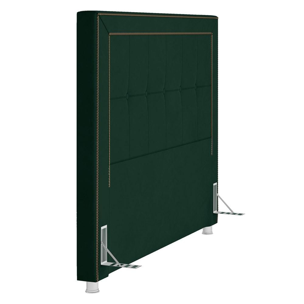 Cabeceira Cama Box Casal King 195cm Paolla P02 Veludo Verde Musgo - Mpozenato