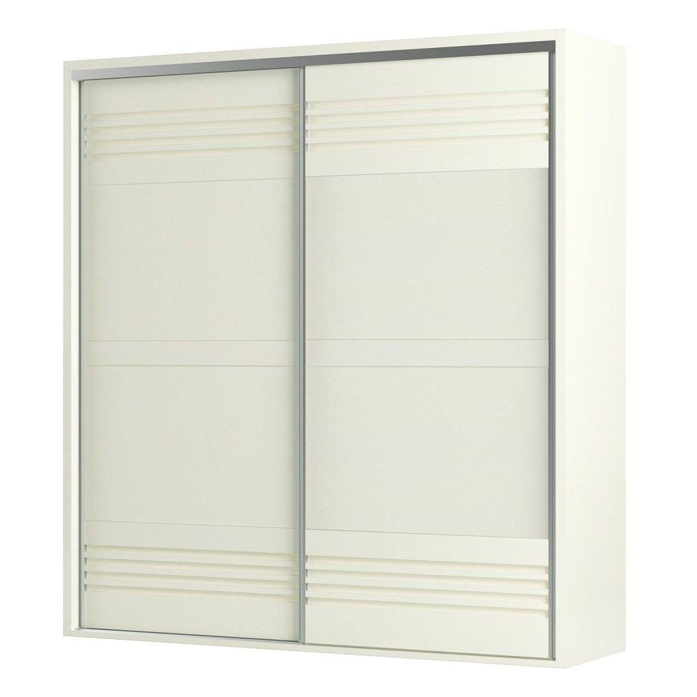 Guarda Roupa Casal 223Cm 2 Portas De Correr 100% Mdf Tw602 Off White