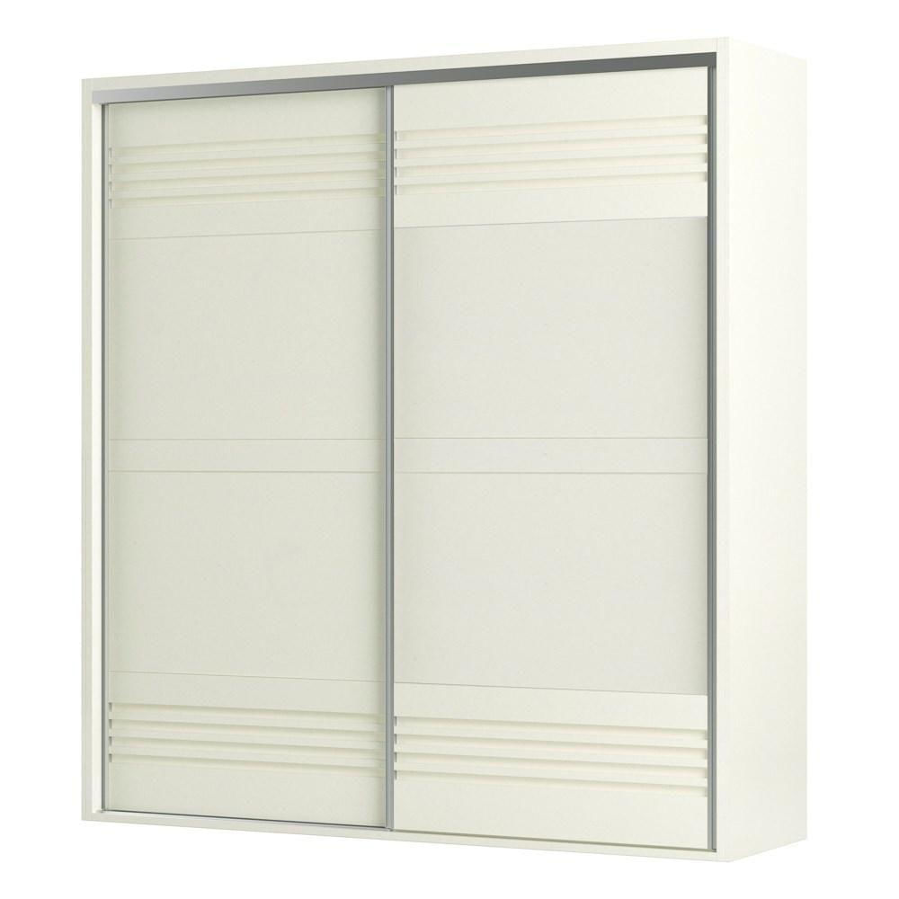 Guarda Roupa Casal 223cm 2 Portas De Correr Tw602 Off White