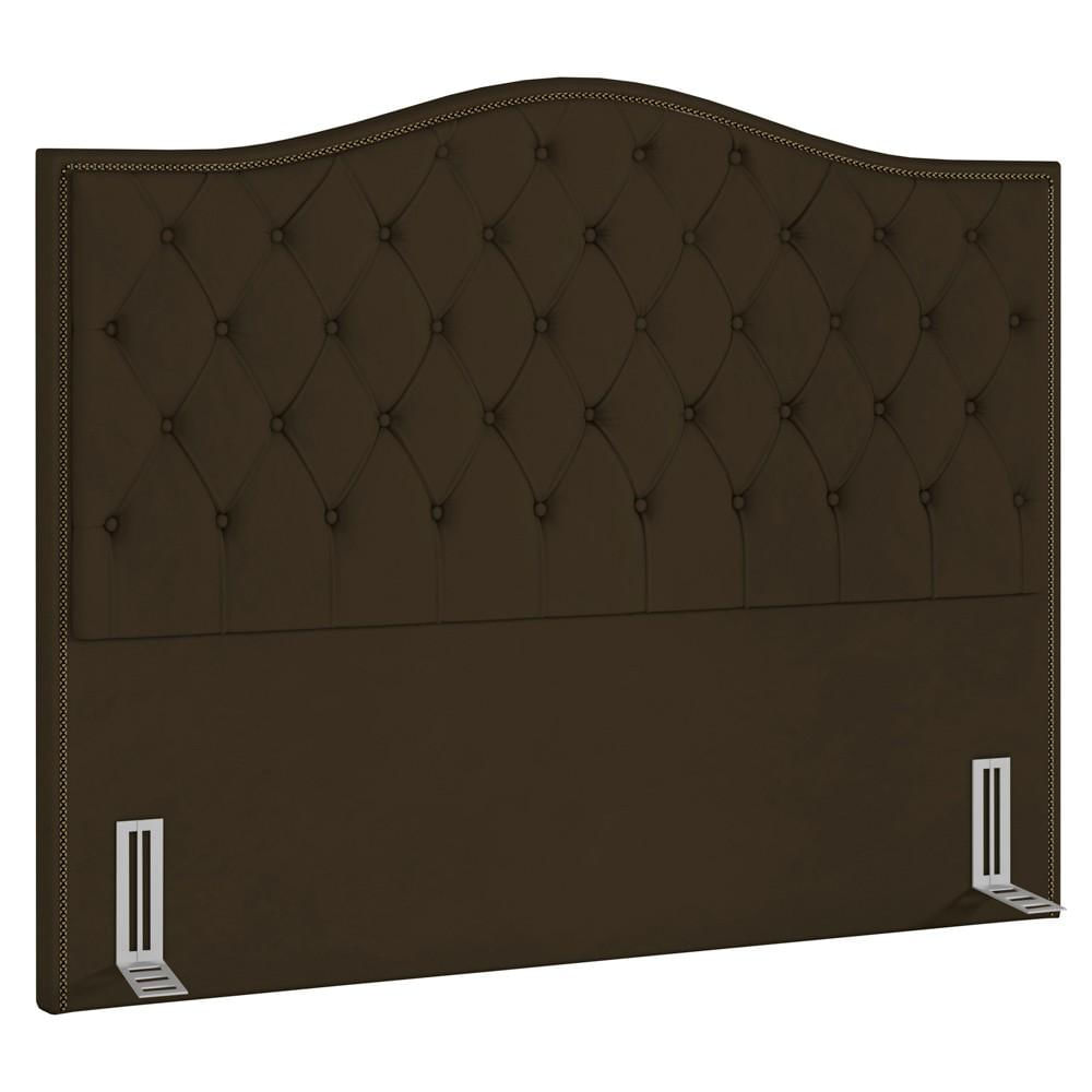 Cabeceira Cama Box Casal King 195cm Siena P02 Suede Marrom - Mpozenato