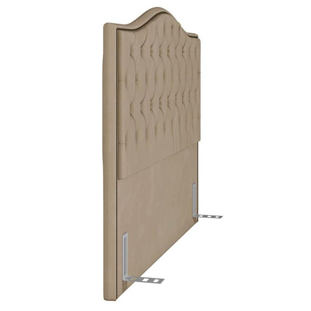 Cabeceira Cama Box Casal 140cm Siena P02 Veludo Bege - Mpozenato