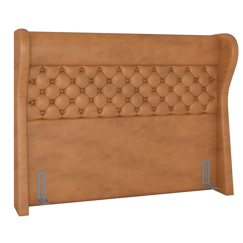 Cabeceira Cama Box Casal Queen 160cm Trinidad P02 Sintético Caramelo - Mpozenato