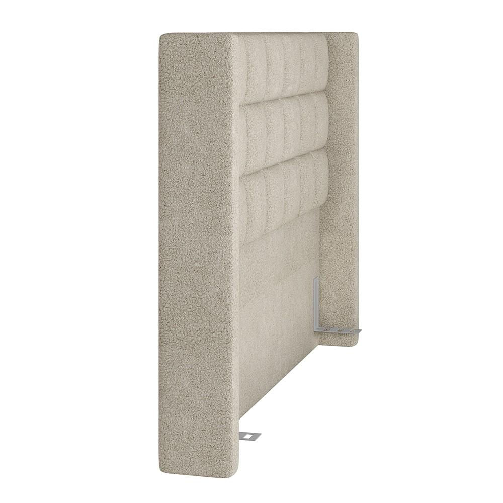 Cabeceira Cama Box Casal 140cm Pisa P02 Bouclé Cru - Mpozenato