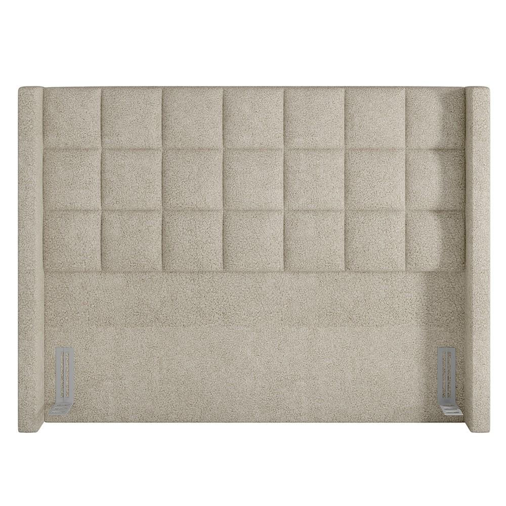 Cabeceira Cama Box Casal 140cm Pisa P02 Bouclé Cru - Mpozenato