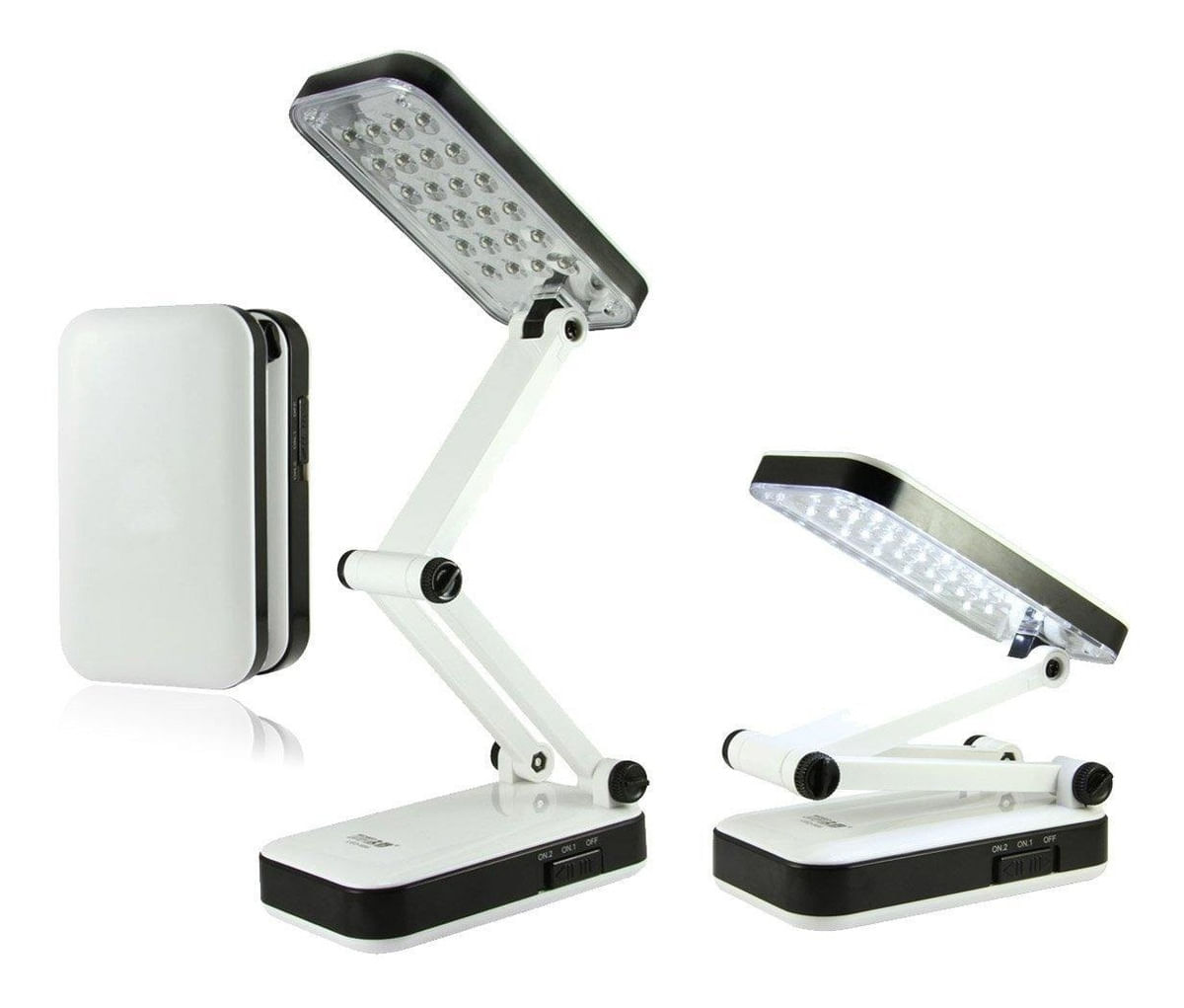 LUMINARIA DE MESA LUZ DE EMERGENCIA DOBRAVEL ARTICULAVEL PARA ESCRITORIO LEITURA C/ 24 LEDS ZZ