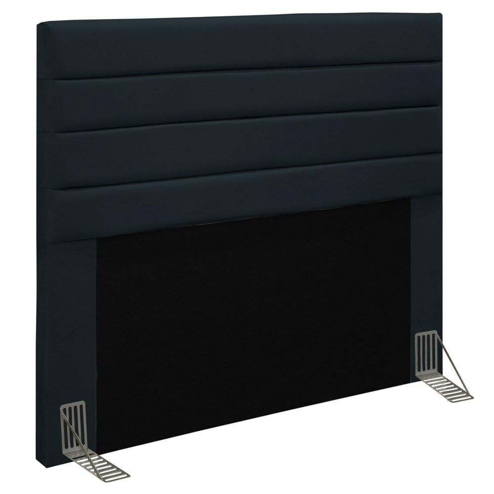 Cabeceira Cama Box Casal 140cm Rubi W01 Suede Preto - Mpozenato