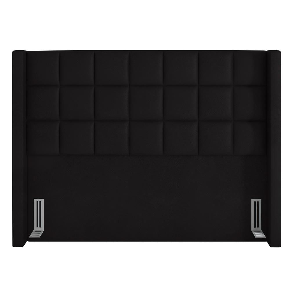 Cabeceira Cama Box Casal 140cm Pisa P02 Sintético Preto - Mpozenato