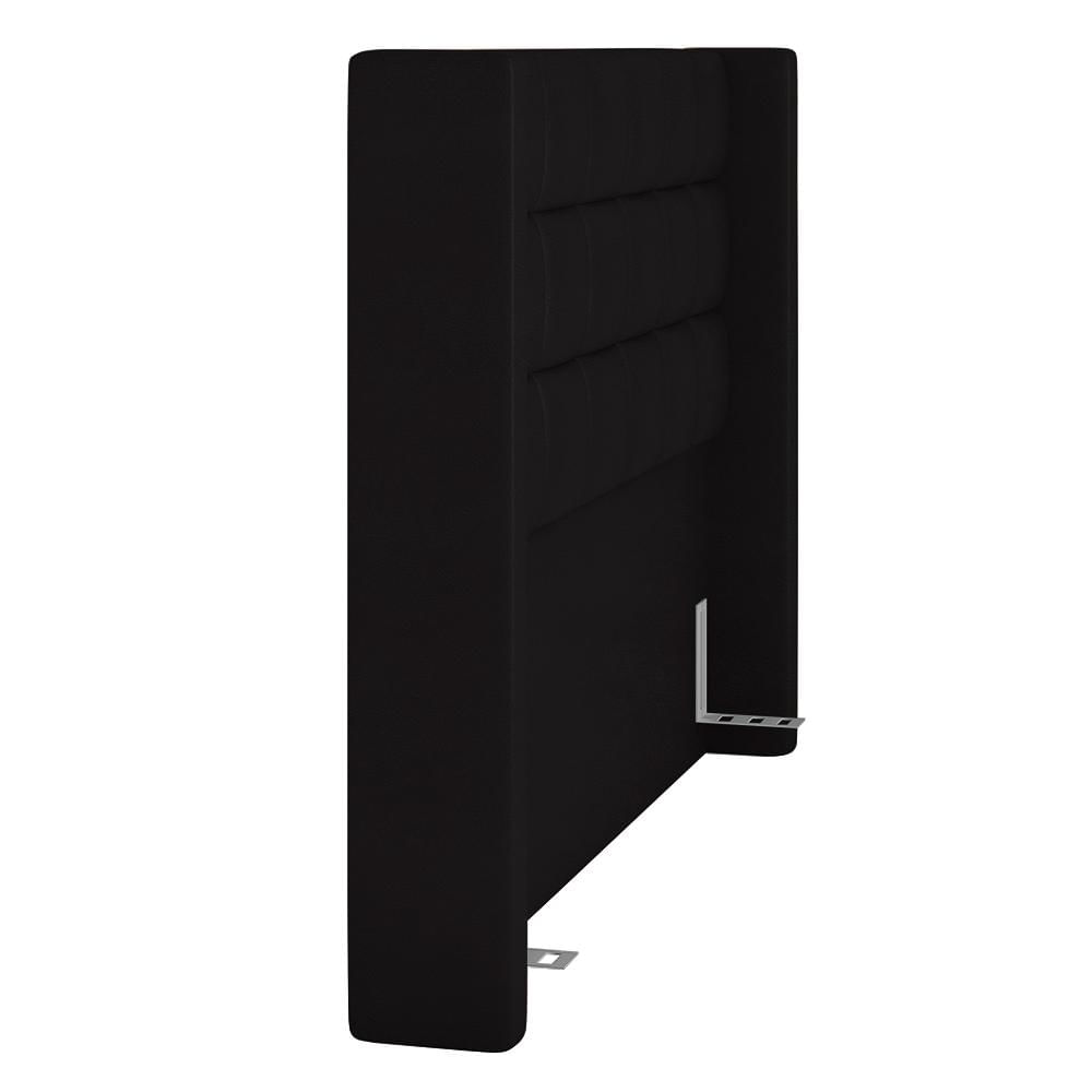 Cabeceira Cama Box King 195cm Pisa P02 Sintético Preto - Mpozenato