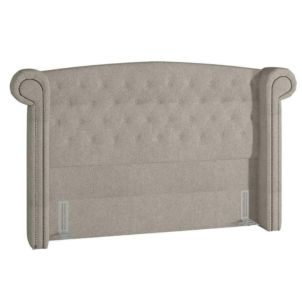 Cabeceira Cama Box Queen 160cm Provença P02 Bouclé Cru - Mpozenato