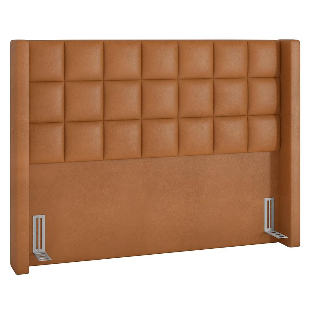 Cabeceira Cama Box King 195cm Pisa P02 Sintético Caramelo - Mpozenato