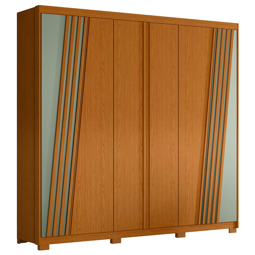 Guarda Roupa Casal 6 Portas 240cm Ouro Verde Cinamomo/Sálvia - Albatroz