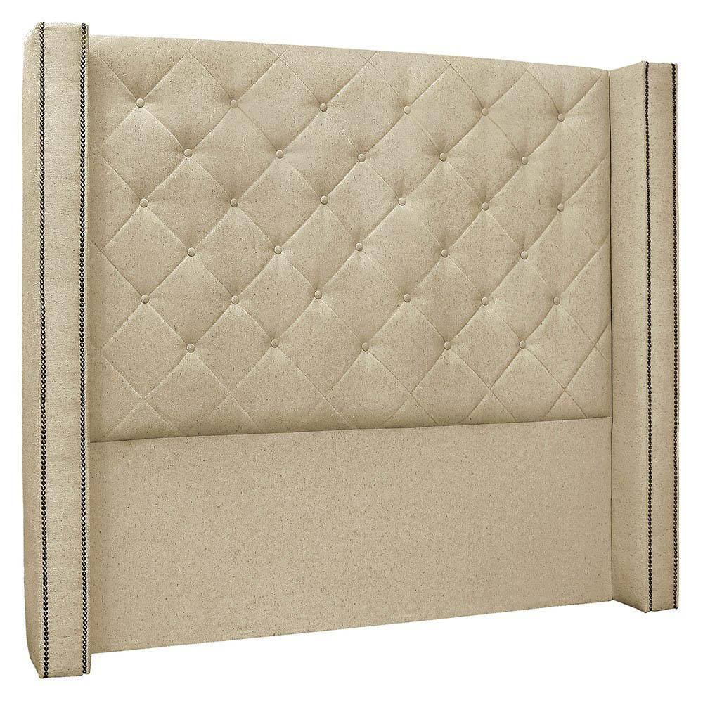 Cabeceira Solteiro Cama Box 90cm Louise S06 Linho Dourado - Mpozenato