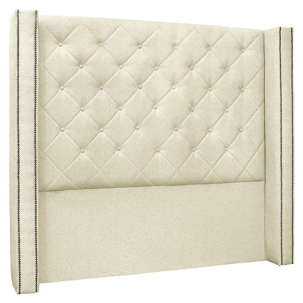 Cabeceira Casal Queen Cama Box 160cm Louise S06 Linho Pérola - Mpozenato