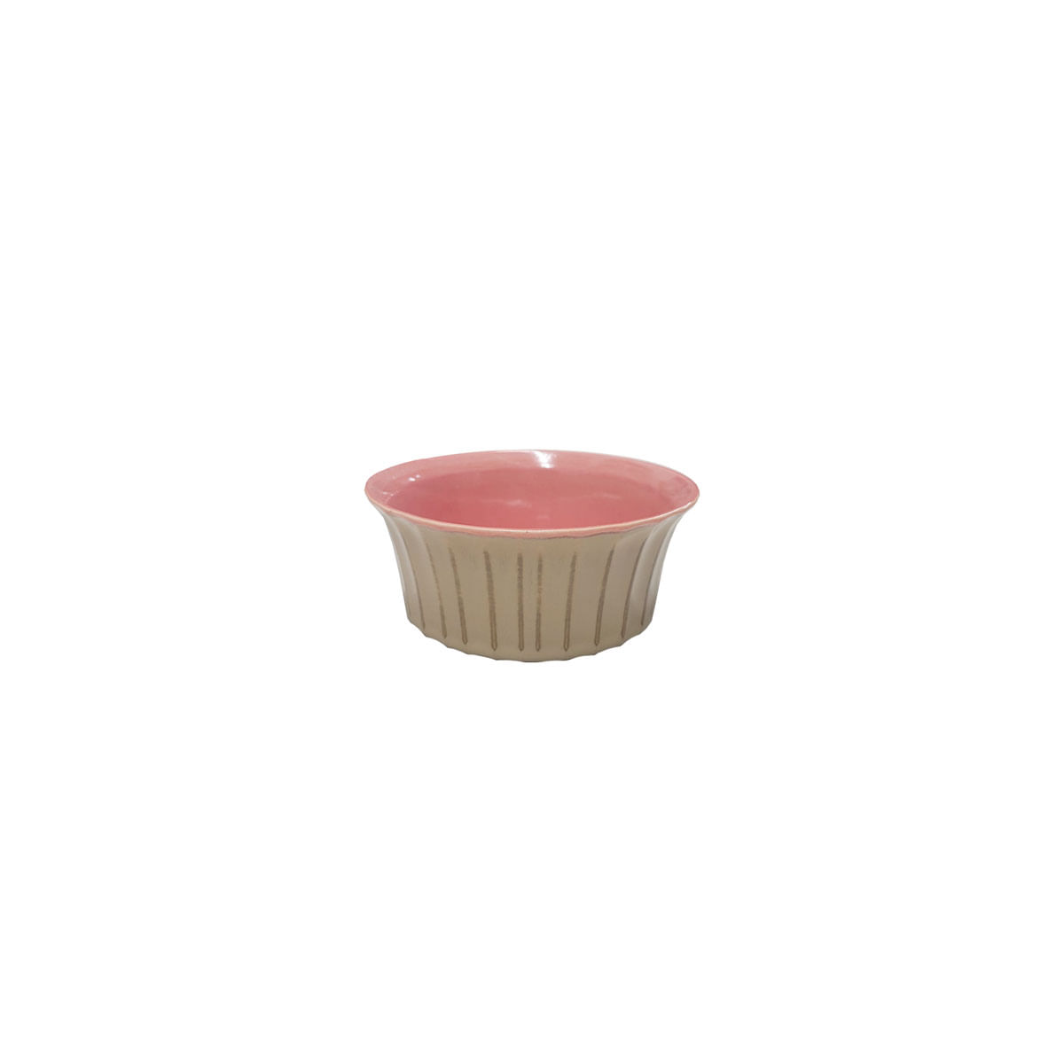 Tigela Ceramica Rosa Bege Bowl Pequeno Petisco 10cm