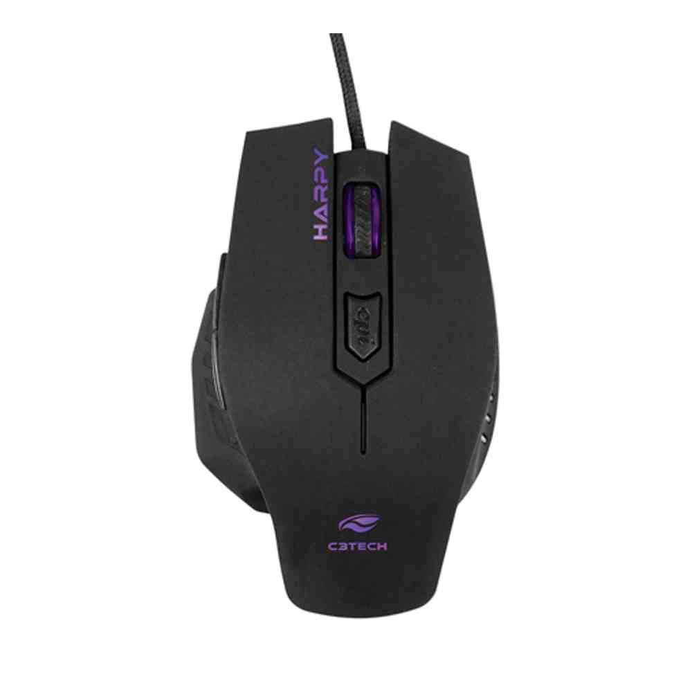 Mouse Gamer USB MG-100BK Harpy 3200 DPI C3Tech