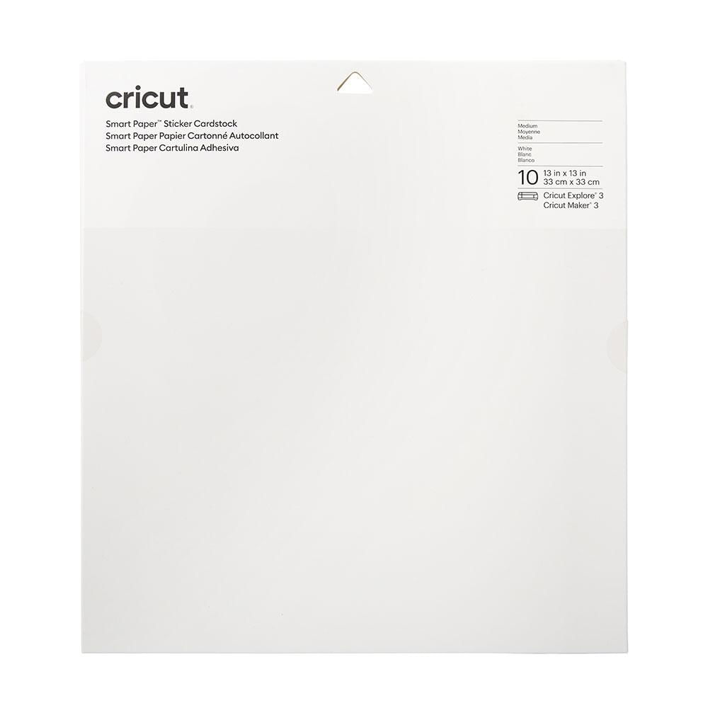 Kit Smart Papel Cartolina Smart Branco - Cricut - 33x33cm - 10 folhas