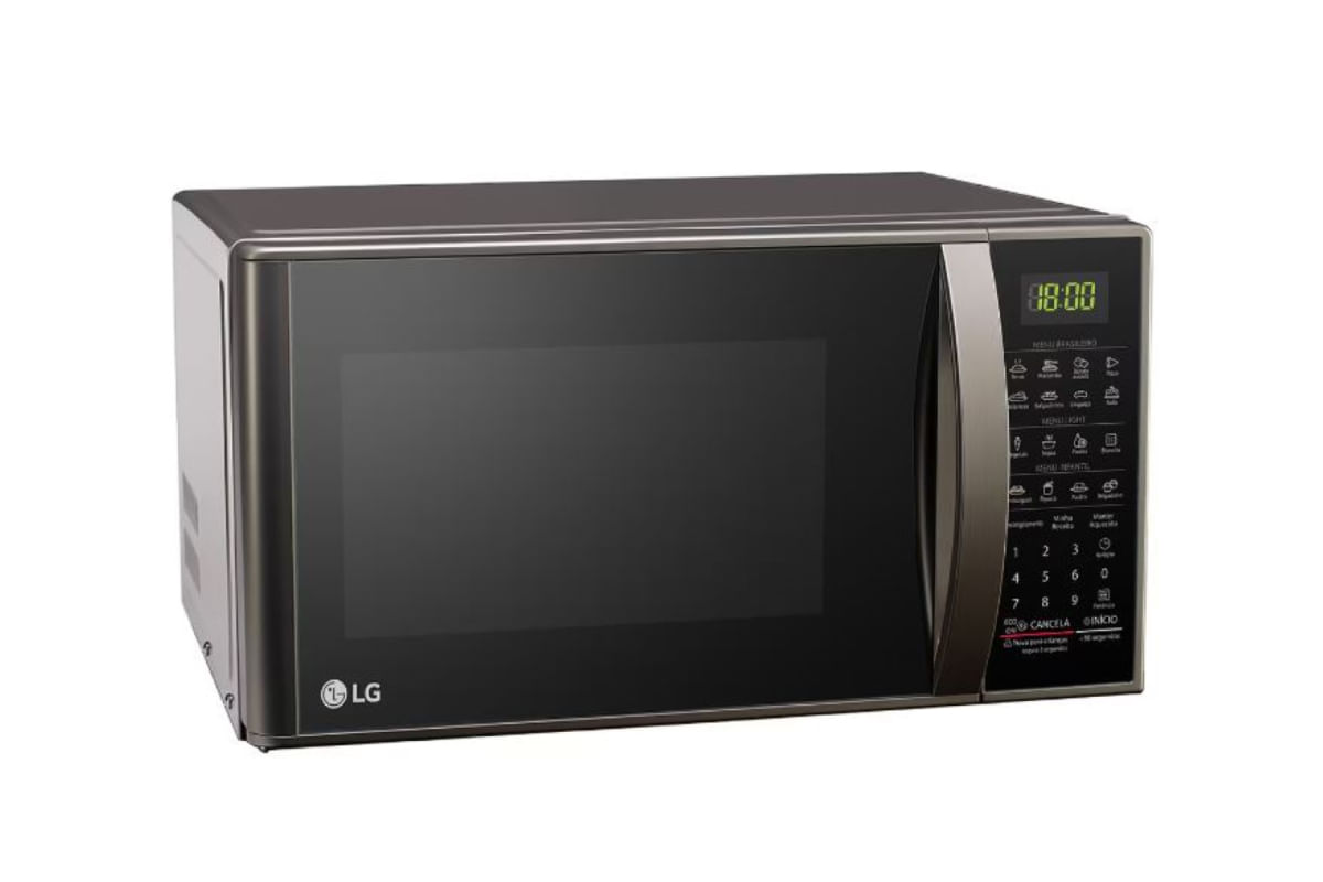 MICROONDAS LG LIMPA FACIL PRATA ESPELHADO 30 LITROS 800W 220V MS3043BRA