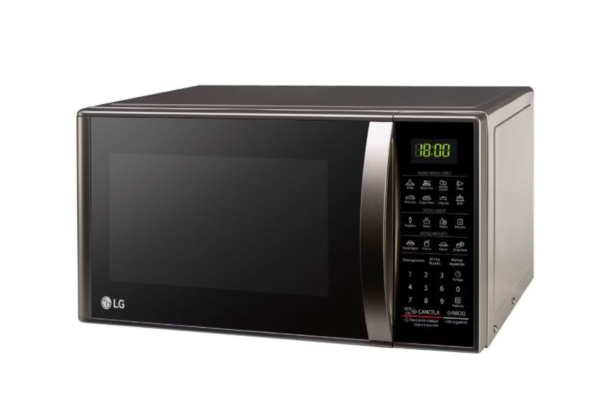 MICROONDAS LG LIMPA FACIL PRATA ESPELHADO 30 LITROS 800W 220V MS3043BRA