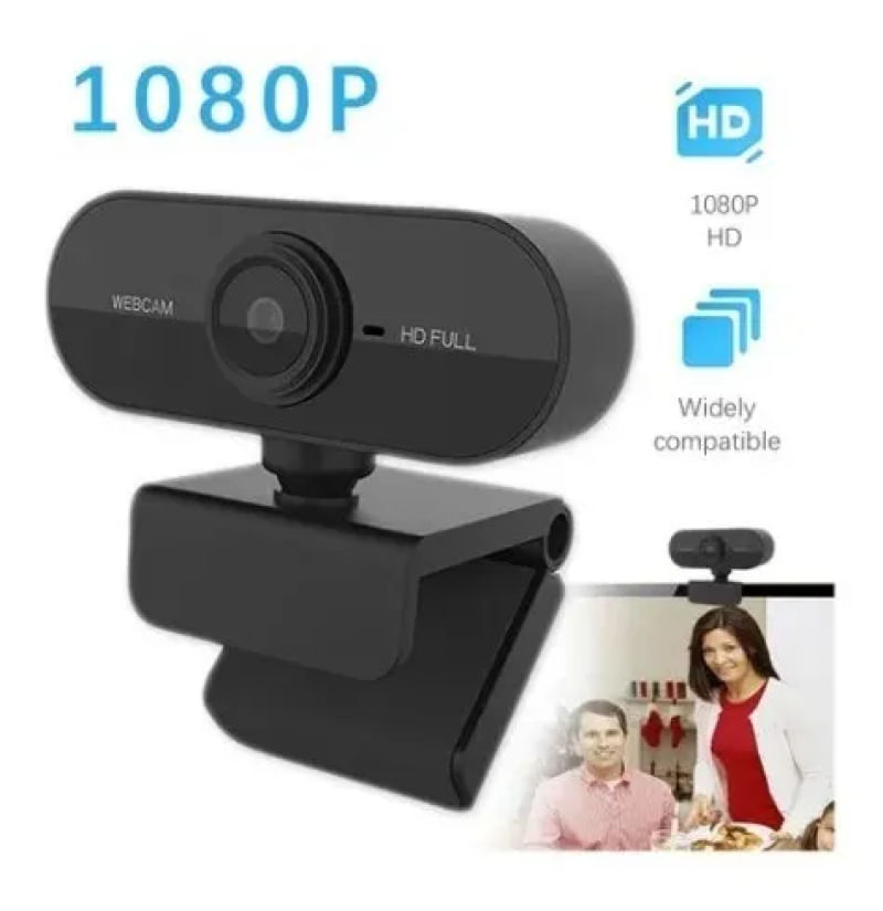 Webcam 1080p Full Hd Câmera Computador Microfone P/envio