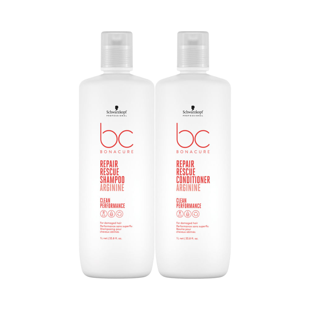 Schwarzkopf BC Clean Repair Rescue Arginine Shampoo 1000ml e Condicionador 1000ml