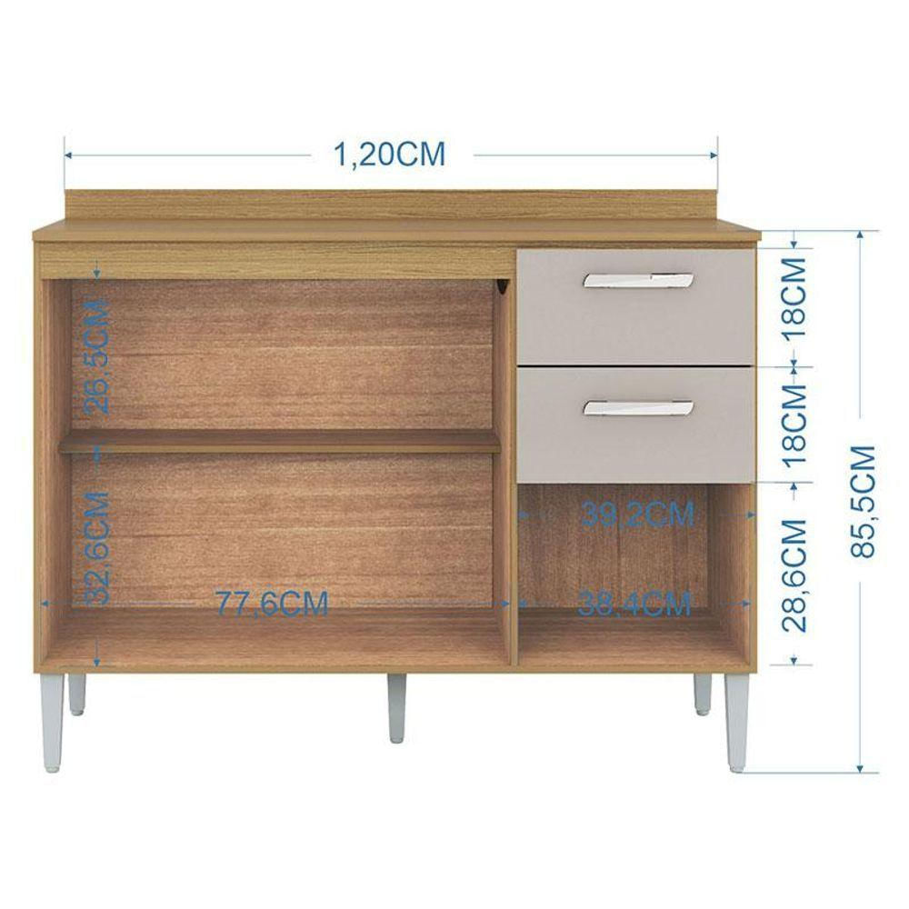 Balcão De Cozinha Ambiente Lavínia Damasco Off White - Poquema