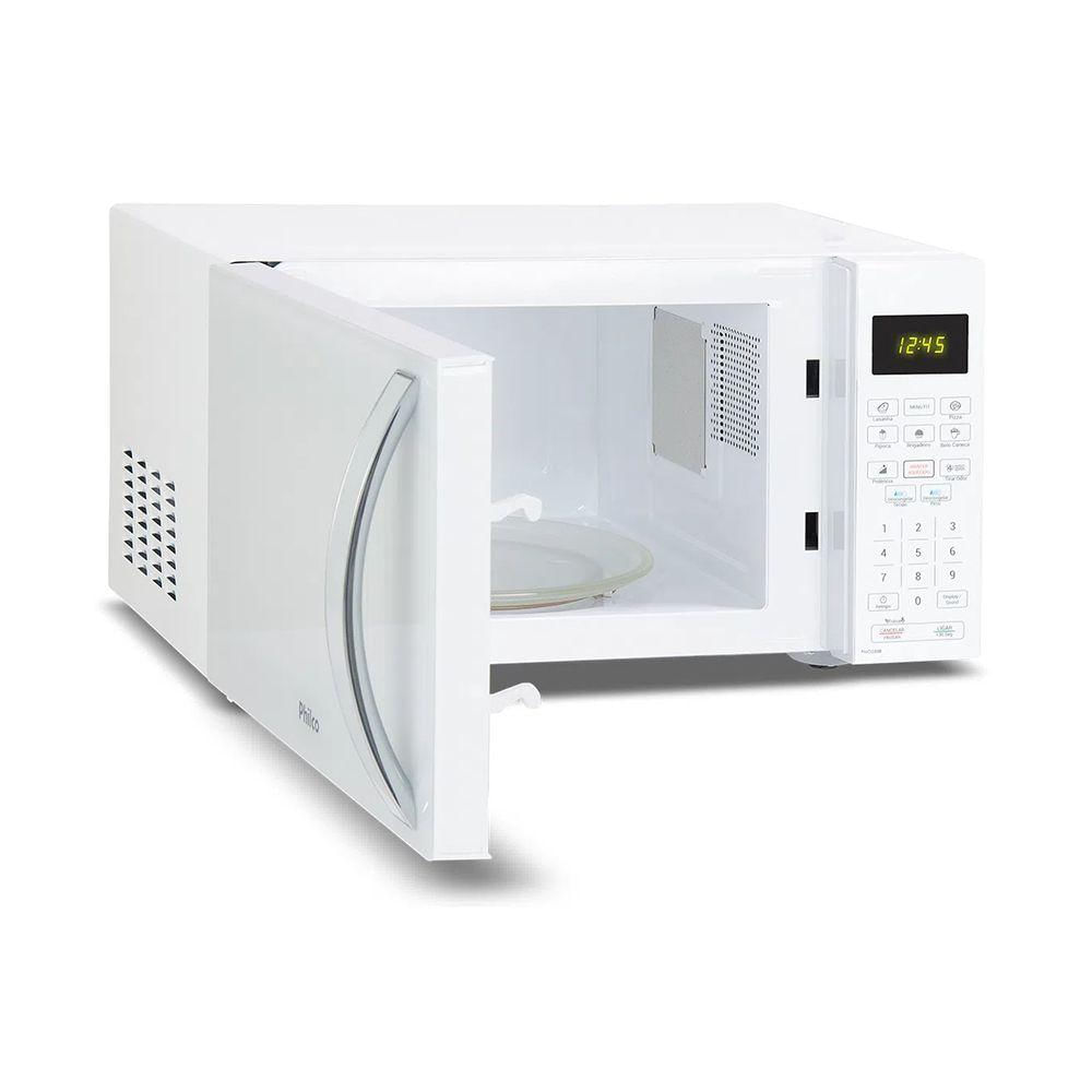 Micro-ondas Philco Limpa Fácil Multifunções 1100w 20 Litros Branco 110v