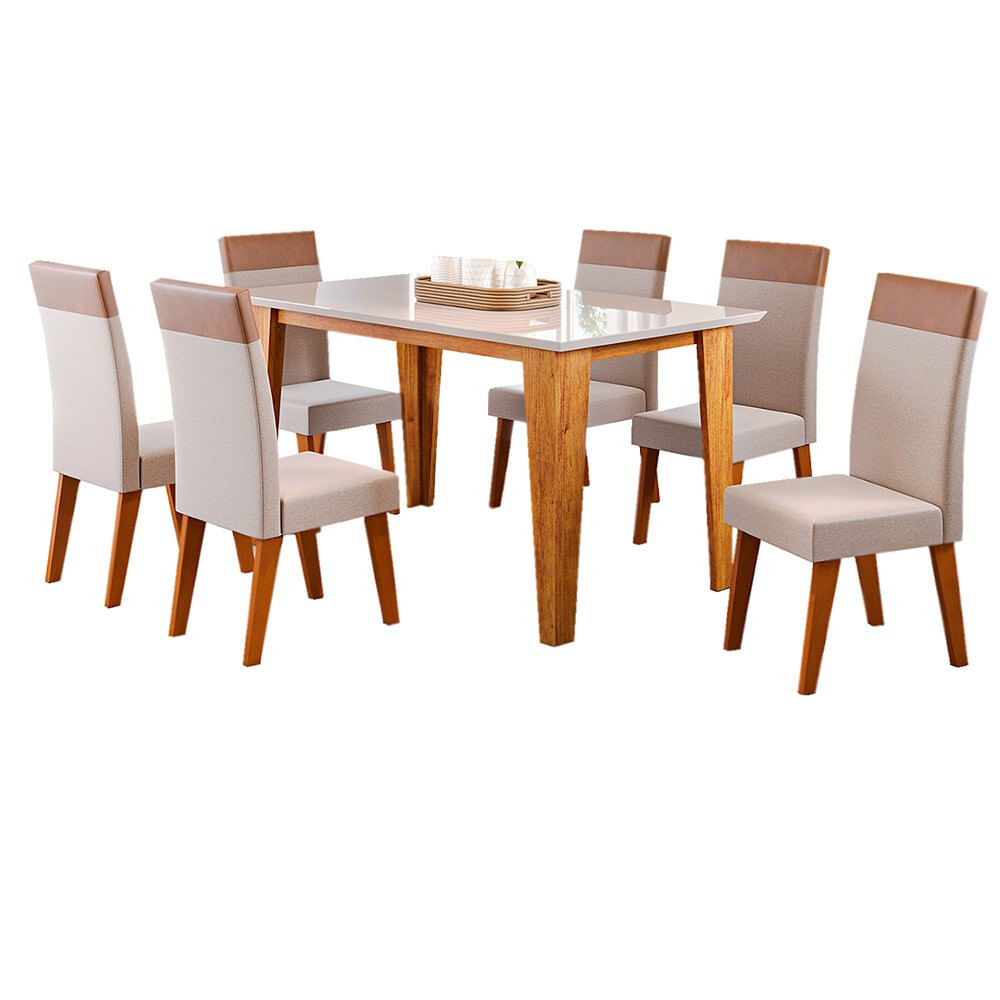 Conjunto Mesa Requinte Com 6 Cadeiras Veneza Viero