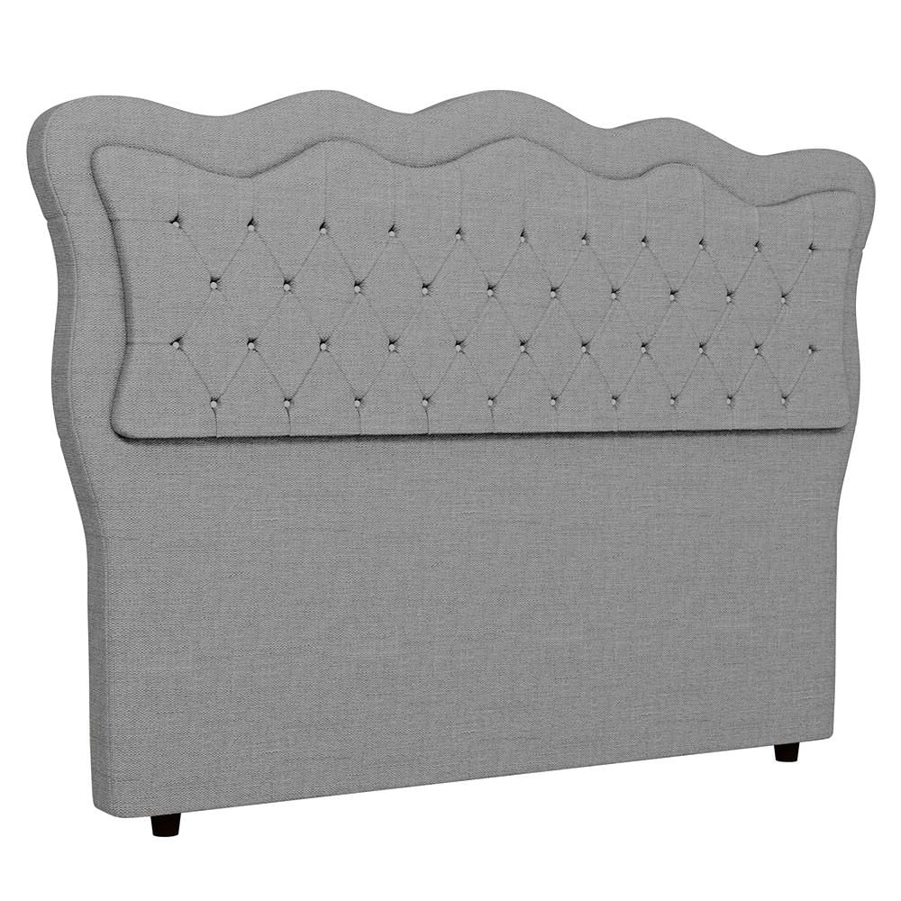 Cabeceira Casal Queen Cama Box 160cm Oregon I02 Linho Cinza - Mpozenato