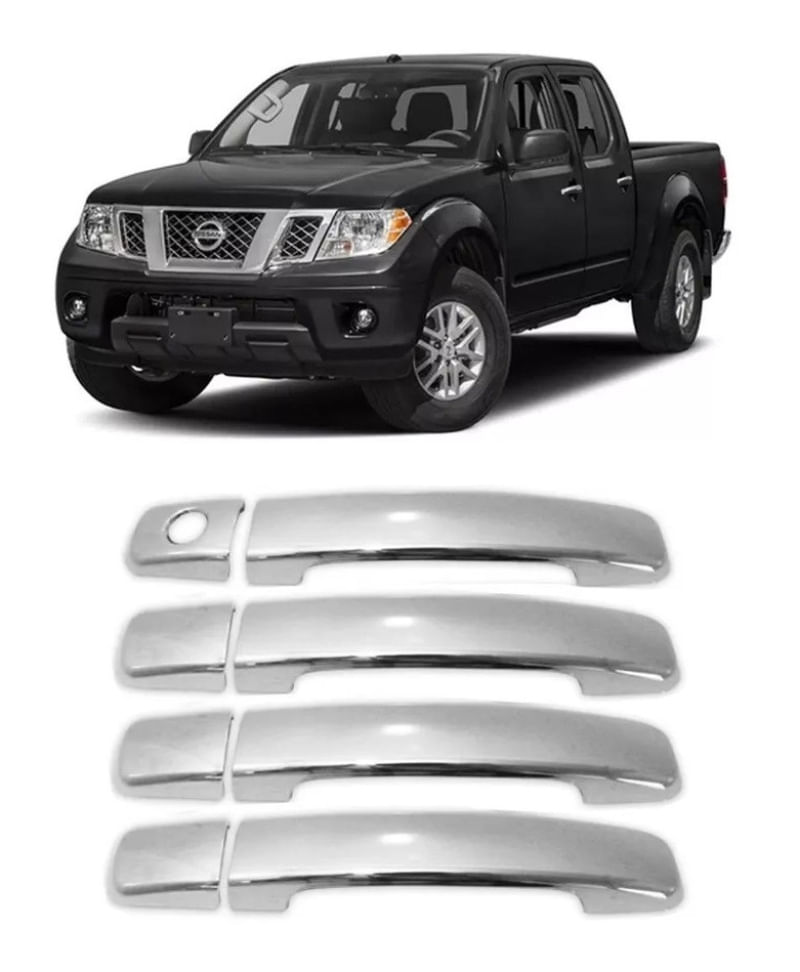 Aplique Cromado Maçaneta Nissan Frontier 2008 à 2016 Sentra 2008 à 2013 4 Portas