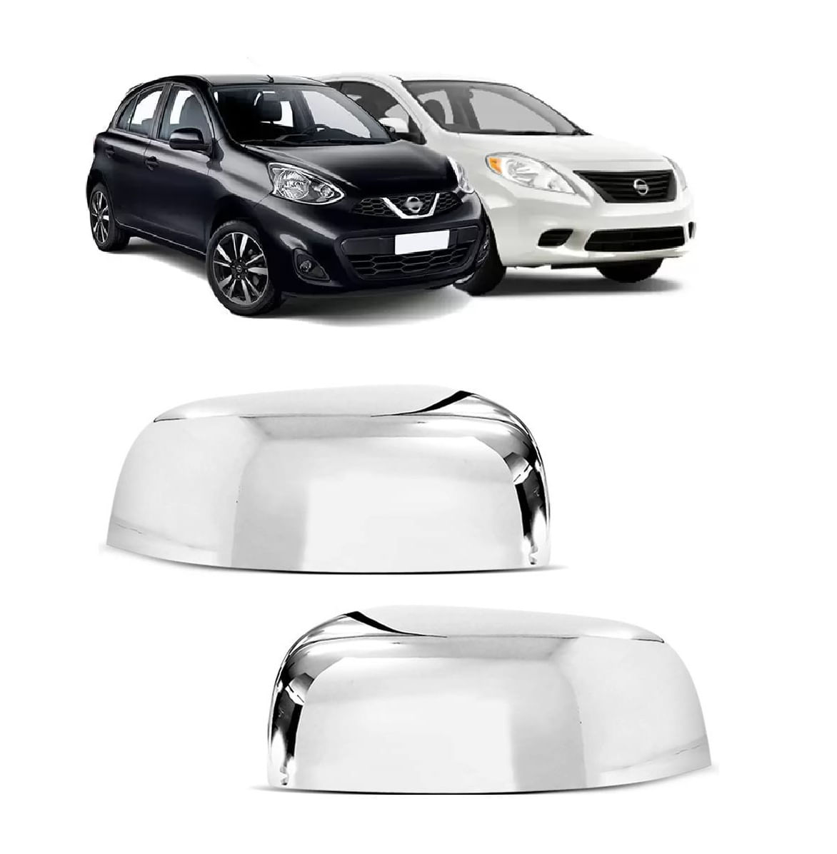 Aplique Cromado Capa Retrovisor Nissan March 2011/2021 Versa 2011/2014 Par