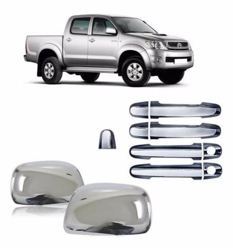 Kit Aplique Cromado Maçaneta Retrovisor Toyota Hilux 2005 à 2011