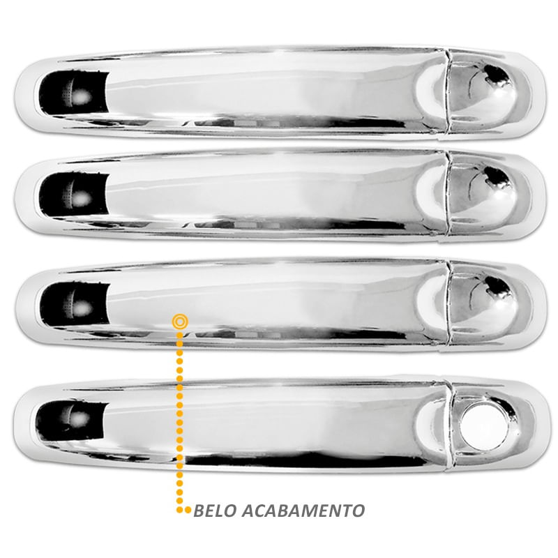 Kit Aplique Capa Cromada Retrovisor Maçanetas Vw Amarok 2012