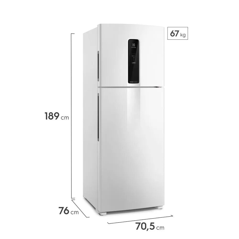 Geladeira 2 Portas Electrolux Frost Free Inverter 480 Litros Efficient - IT70 Branco / Bivolt