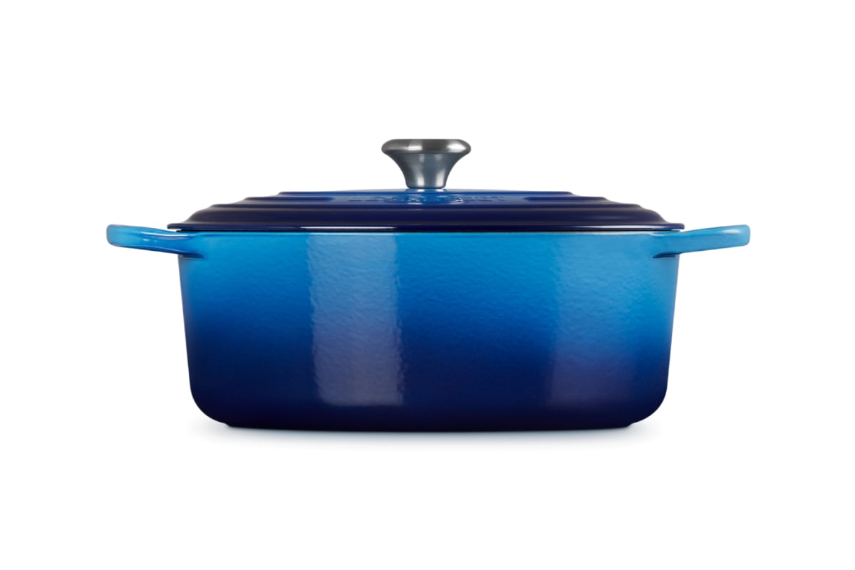 PANELA OVAL LE CREUSET SIGNATURE FERRO ESMALTADO 31CM AZURE BLUE 21178312202430