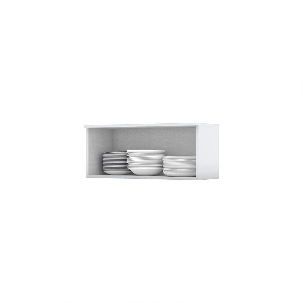 Armário De Cozinha Aéreo 01 Porta Basculante 80 Cm Nova York Henn Branco