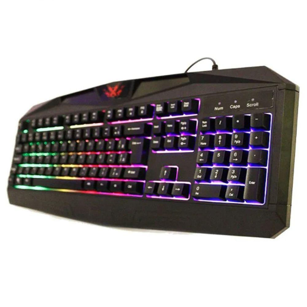 Teclado Gamer Com Apoio Aos Pulsos Para Jogos No Computador