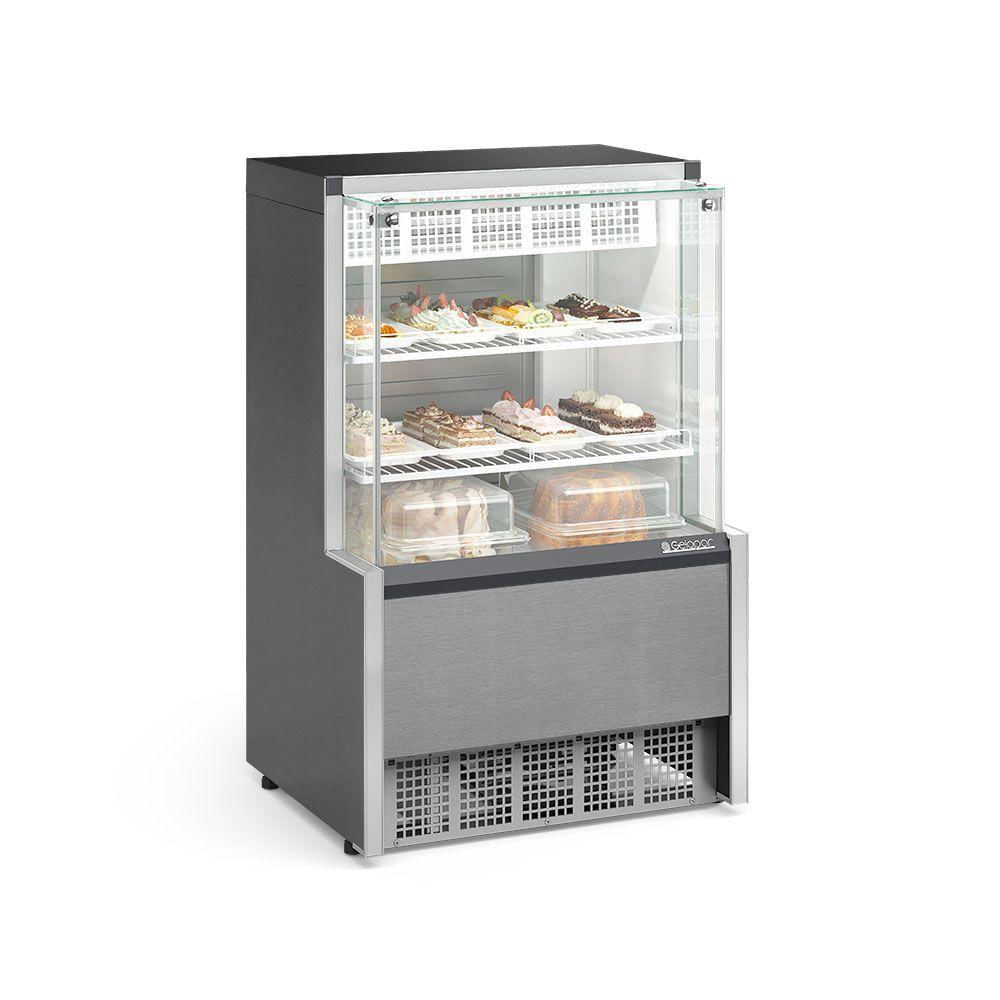 Vitrine Refrigerada Gpea075r Gelopar Aurora Confeitaria 0,74mt Tipo Inox 110v