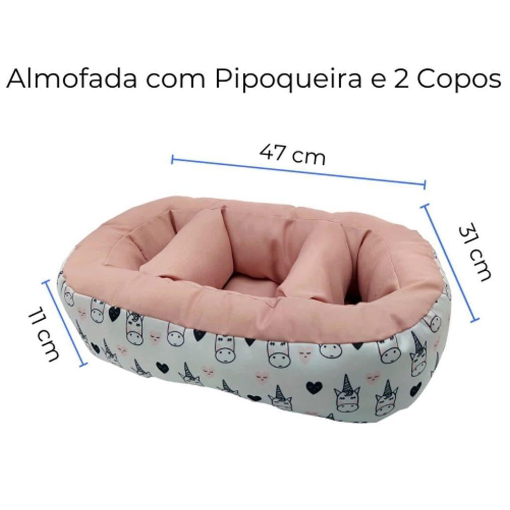 Almofada Com Pipoqueira E 2 Copos Filme Cinema Kit Boccati Cor:unicórnio