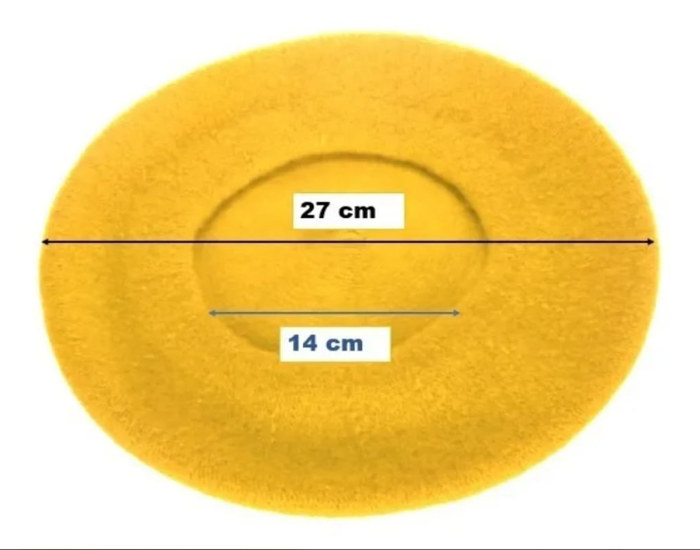 Boina Feminina Francesa Varias Cores Amarelo