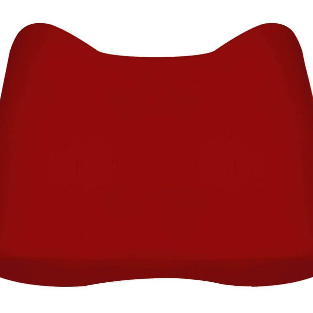 Puff Decorativo Leticia Suede Vermelho Pés Palito - House