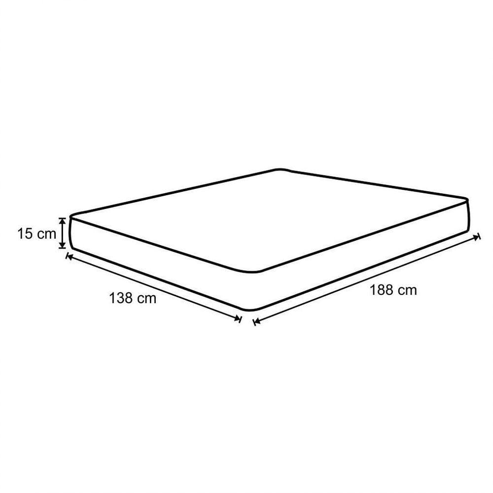 Colchão Casal Sleep Max Espuma D45 138x188x15cm Branco/azul Castor