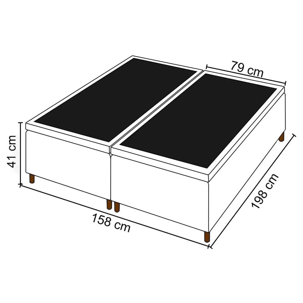 Base Cama Box Baú Casal Queen 158cm Hit I02 Corano Preto - Mpozenato