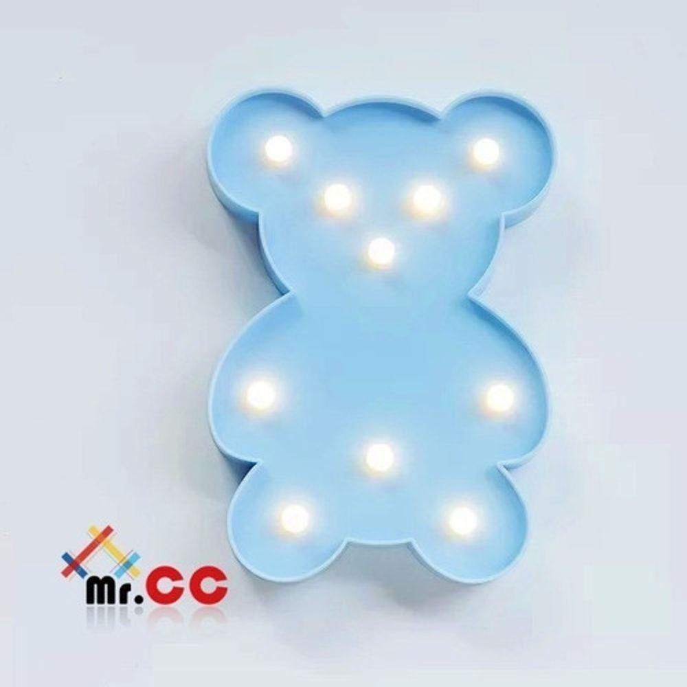 Kit 2 Luminária Led Abajur Urso Decoração Festa Infantil