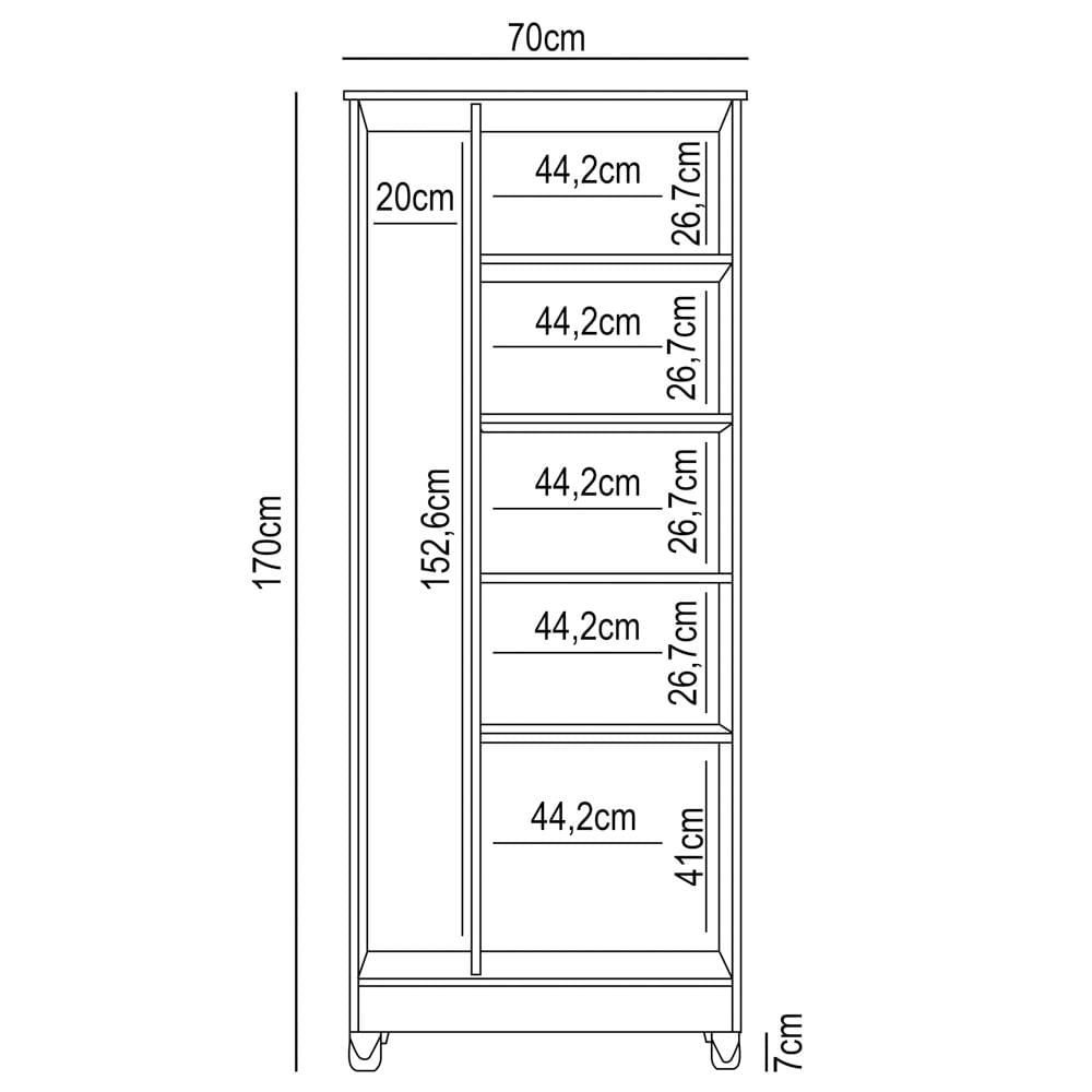 Armário Multiuso Lavanderia 2 Portas Mali M07 Branco - Mpozenato