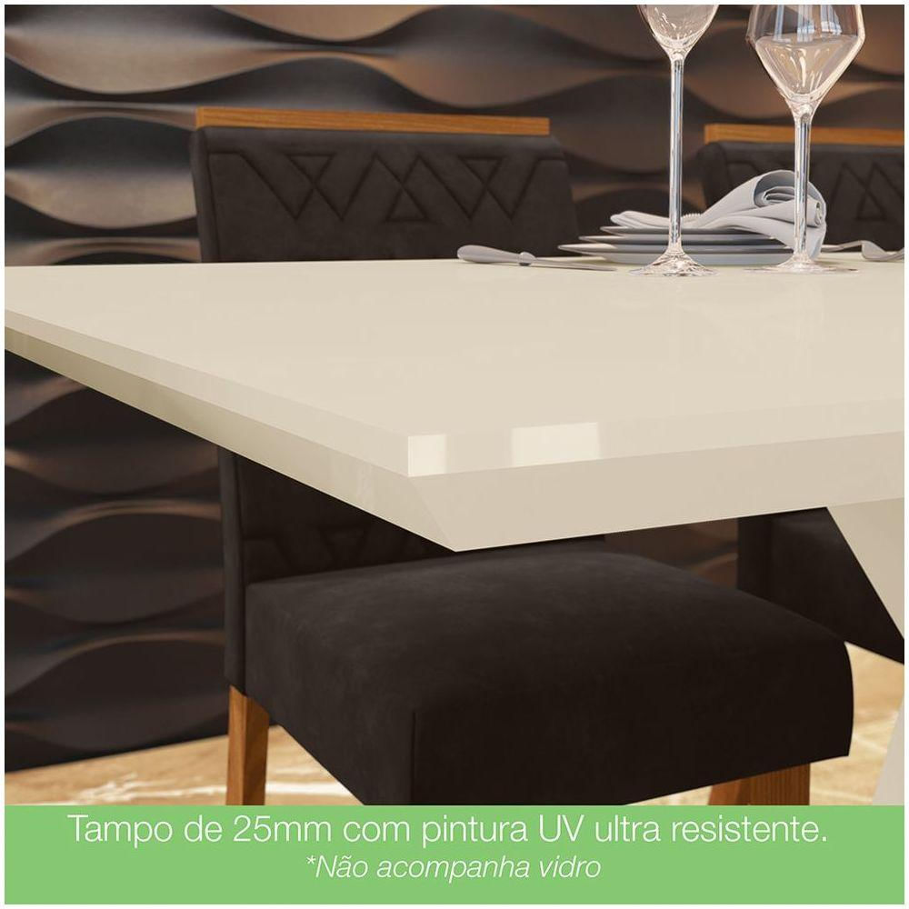 Conjunto Sala De Jantar Mesa 120cm 4 Cadeiras Zuri Casa 812