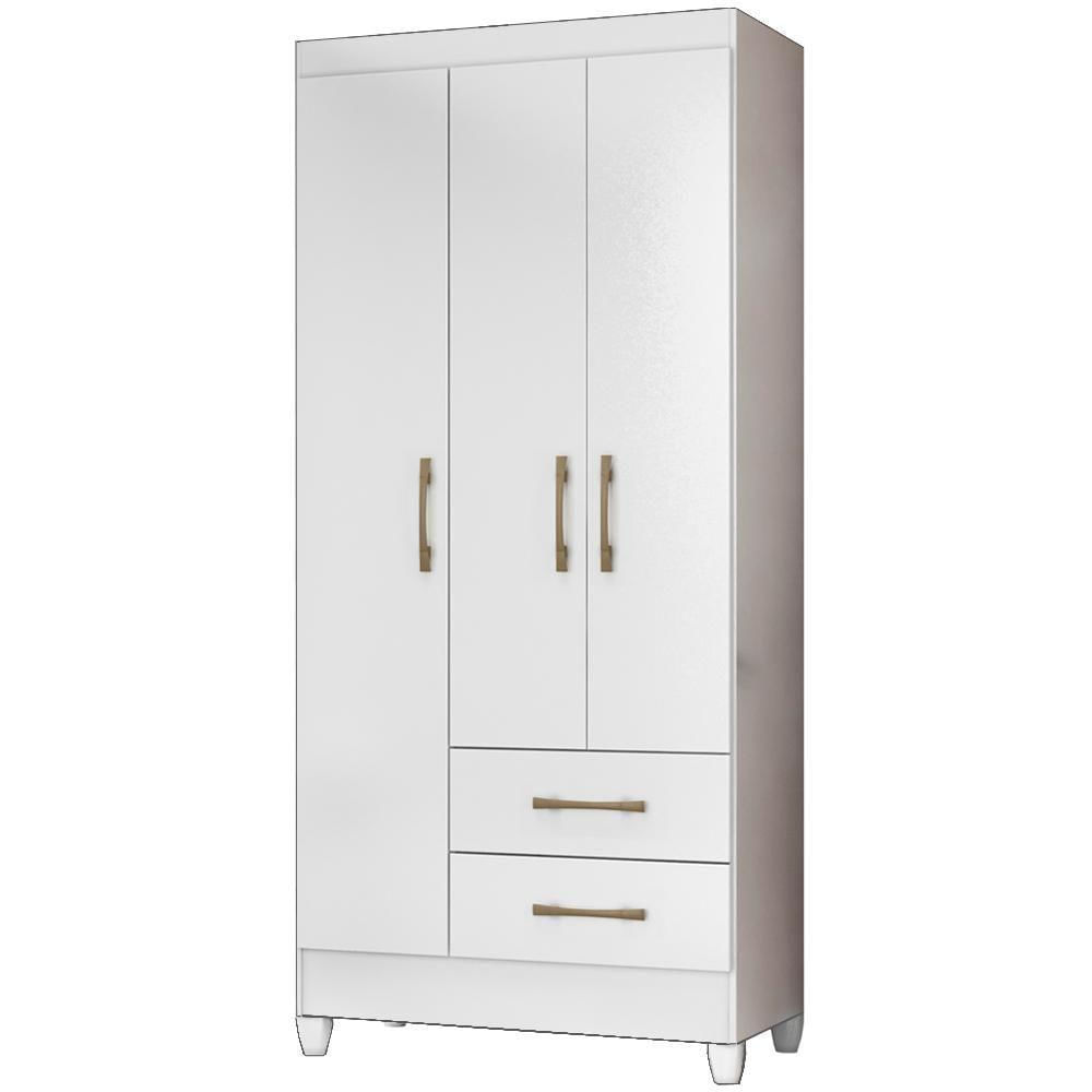 Guarda Roupa Solteiro 3 Portas 9514 Branco Flex