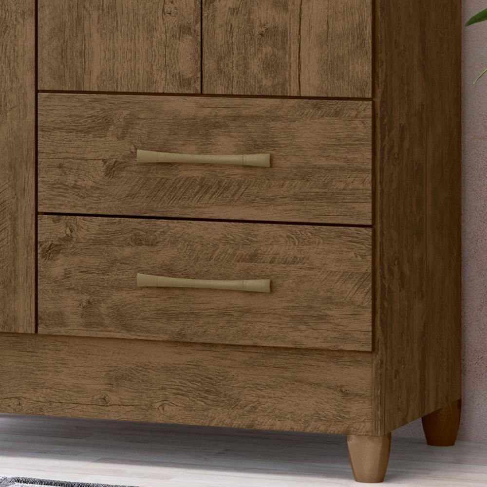 Guarda Roupa Solteiro 3 Portas 9513 Castanho Wood