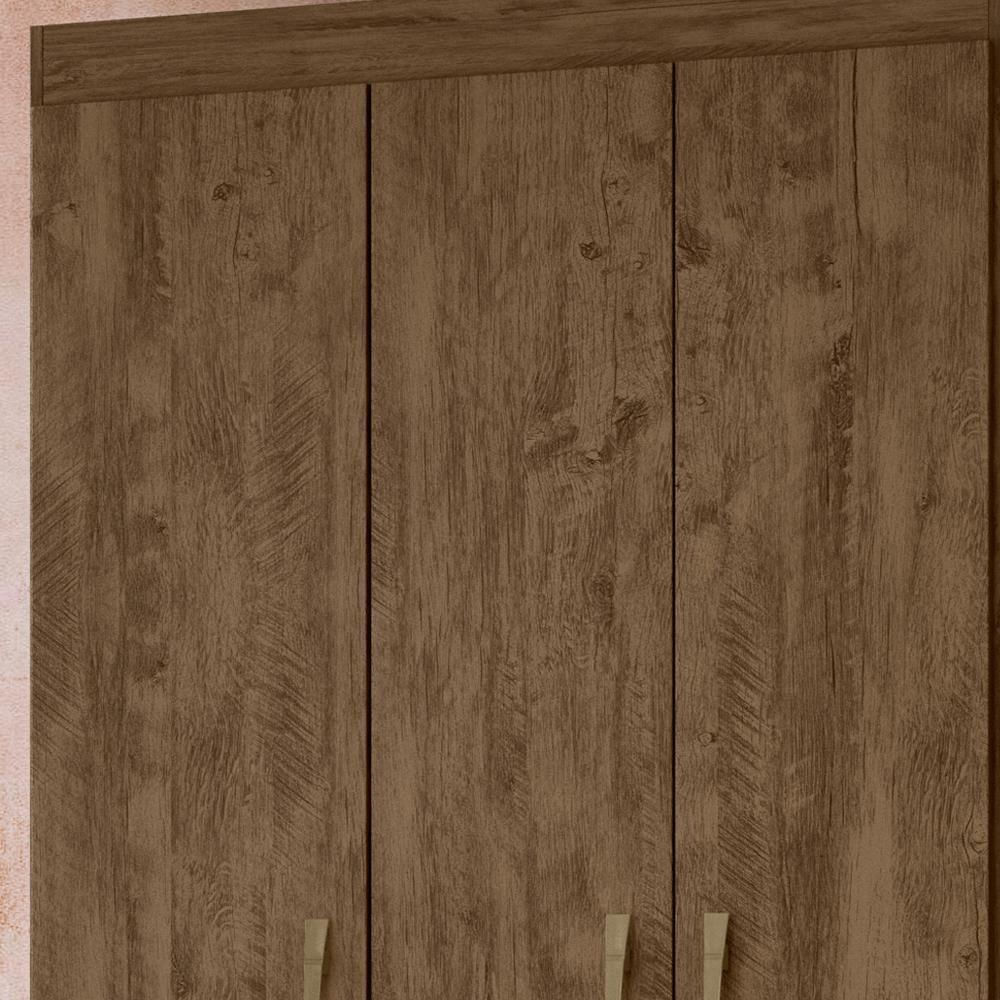 Guarda Roupa Solteiro 3 Portas 9513 Castanho Wood