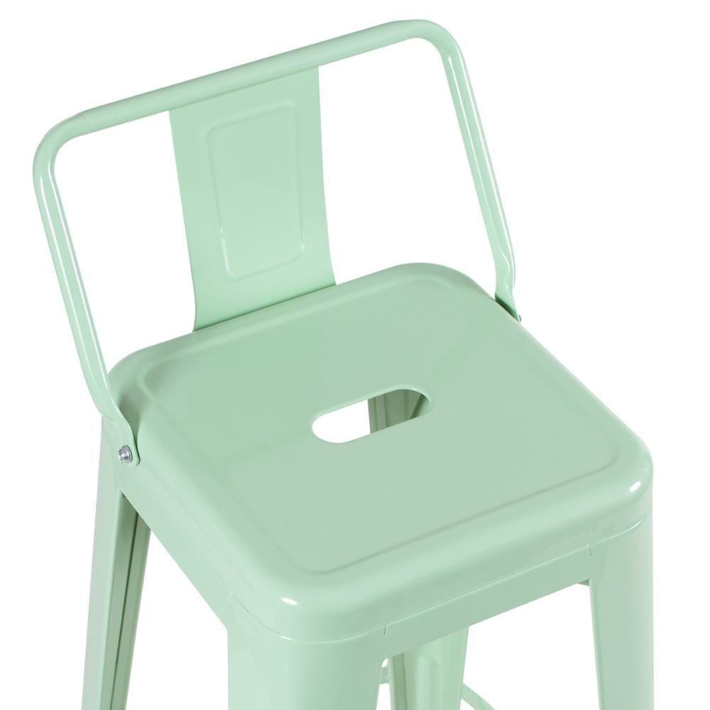 Banqueta Média Iron Tolix 66cm Verde Claro