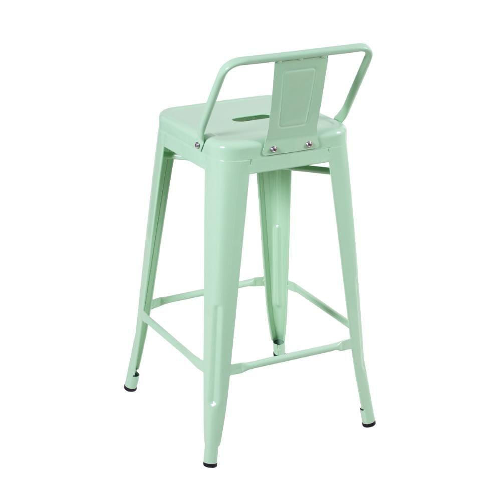 Banqueta Média Iron Tolix 66cm Verde Claro